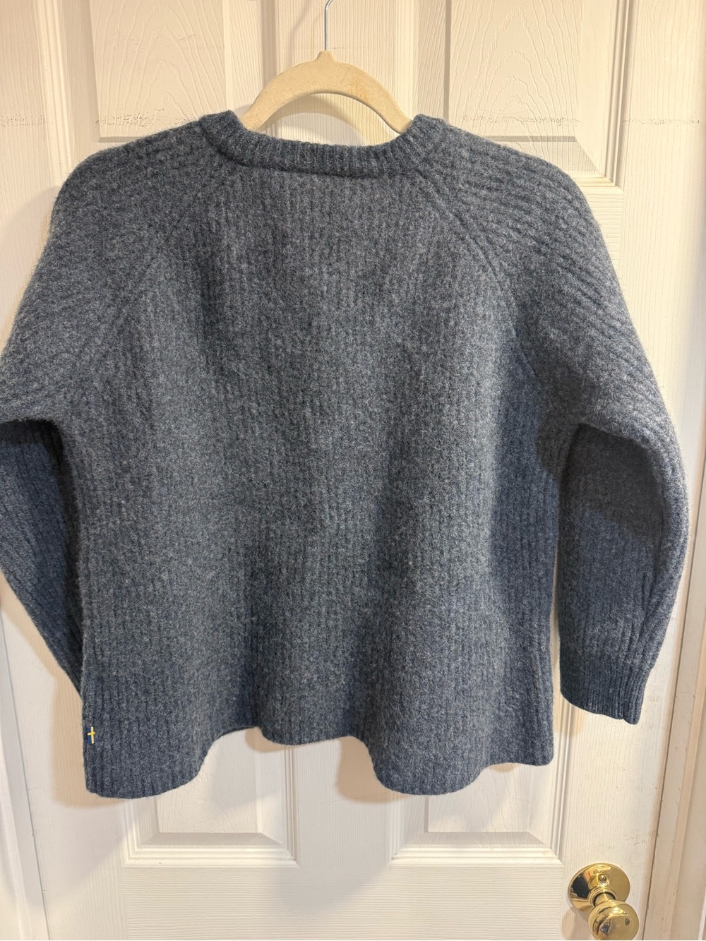 Fjallraven Women's Crew Neck Wool Sweater in Slate Blue - Picture 2 of 8